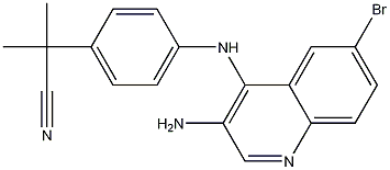 2-(4-(3-氨基-6-溴喹啉-4-基氨基)苯基)-2-甲基丙腈