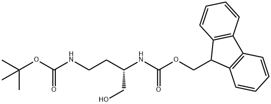 Carbamic acid, N-[(1S)-3-[[(1,1-dimethylethoxy)carbonyl]amino]-1-(hydroxymethyl)propyl]-, 9H-fluoren-9-ylmethyl ester