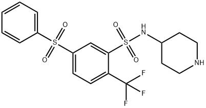 5-(苯磺酰基)-N-(哌啶-4-基)-2-(三氟甲基)苯磺酰胺