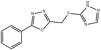 (5-phenyl-1,3,4-oxadiazol-2-yl)methyl 1H-1,2,4-triazol-5-yl sulfide